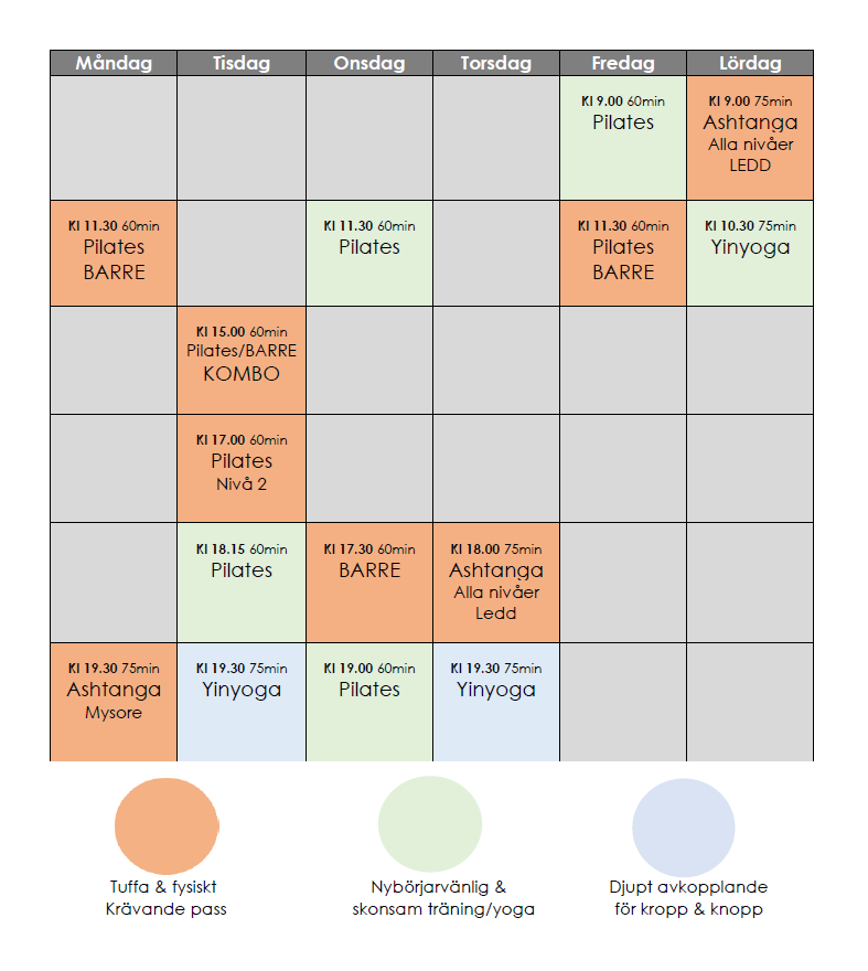 Uppdaterat schema HT25 BILD